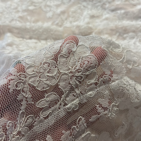 Romanza Gown in White Chantilly Lace V. Chapman - Picture 8 of 11